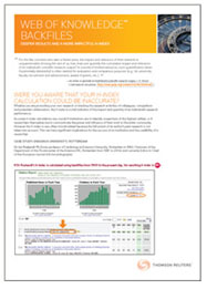 Web of Knowledge Backfiles