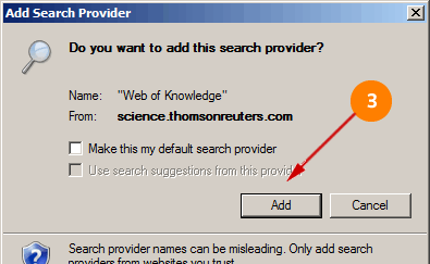 Add provider confirmation box