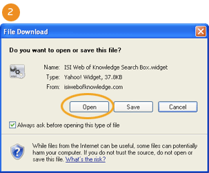 open widget